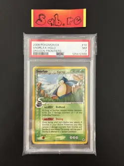 PSA 7 Snorlax Delta Species EX Dragon Frontiers 10/101 Pokemon Card - Image 1
