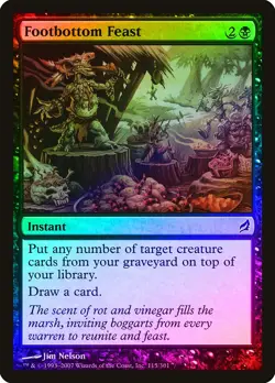 Footbottom Feast FOIL Lorwyn HEAVILY PLD Black Common MAGIC MTG CARD ABUGames - Image 1