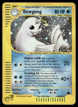 Pokemon Cards Dewgong H06/H32 Holo Skyridge Holo Holo Rare LP - Image 1