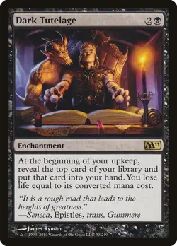 Dark Tutelage Magic 2011 / M11 HEAVILY PLD Black Rare MAGIC MTG CARD ABUGames - Image 1