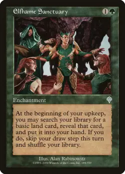 Elfhame Sanctuary Invasion HEAVILY PLD Green Uncommon MAGIC MTG CARD ABUGames - Image 1