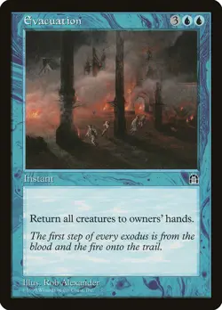 Evacuation Stronghold PLD Blue Rare MAGIC THE GATHERING MTG CARD ABUGames - Image 1