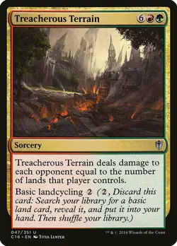 Treacherous Terrain Commander 2016 PLD Red Green Uncommon MAGIC CARD ABUGames - Image 1
