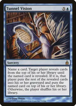 Tunnel Vision Ravnica: City of Guilds PLD Blue Rare MAGIC MTG CARD ABUGames - Image 1