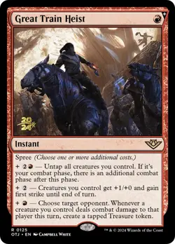 MTG Great Train Heist [Outlaws of Thunder Junction Prerelease Promos] Foil Near - Image 1