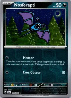 Carte Pokemon Nosferapti 027/064 Reverse - 2024 - Image 1
