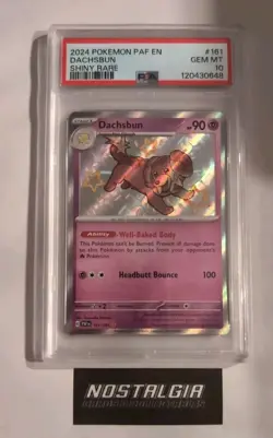 Dachsbun #161 - Pokemon Paldean Fates PSA 10 Shiny - Image 1