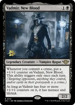 MTG Vadmir, New Blood [Outlaws of Thunder Junction Prerelease Promos] Foil Near - Image 1