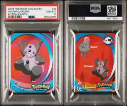 PSA 10 2004 POKEMON ADVANCED GRUMPIG/SPOINK ACTION CARDS LENTICULAR • POP 1 - Image 1