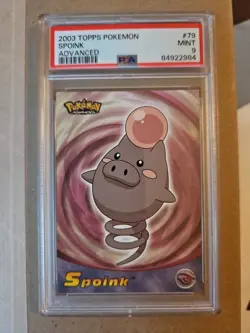2003 Topps Pokemon Advanced Spoink Non Holo - Image 1