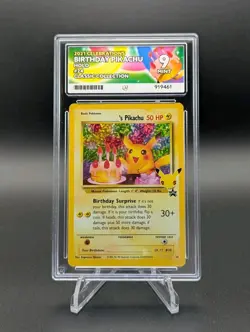 Pokemon TCG Pikachu Birthday Celebrations 25th Anniversary ACE 9 MINT - Image 1