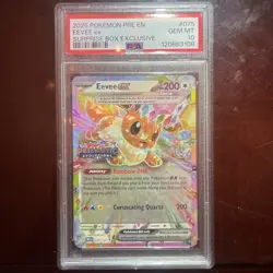 💎 2025 Pokemon PRE EN Eevee EX 75/131 Surprise Box Exclusive PSA 10 Gem Mint 💎 - Image 1