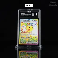 Pokemon SSP EN Surging Sparks Pikachu EX Special Illustration Rare Tag 9 - Image 1