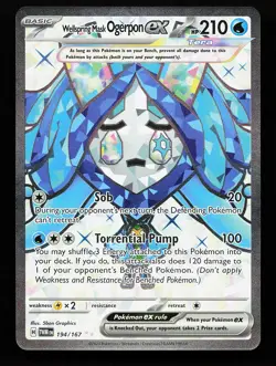 Wellspring Mask Ogerpon ex 194/167 Ultra Rare Twilight Masquerade Pokemon Card - Image 1