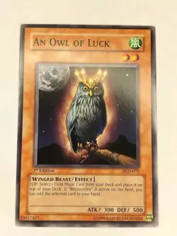 Yu-Gi-Oh! TCG An Owl Of Luck PGD-073 1st Edition Common NM - Image 1