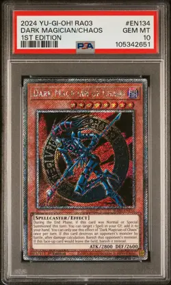 2024 YU-GI-OH! RA03-QUARTER CENTURY BONANZA #EN134 DARK MAGICIAN OF CHAOS PSA 10 - Image 1