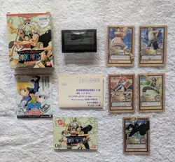 One Piece Carddass Hyperbattle Promo: Wonderswan Complete Set w/ Game + Guide Bk - Image 1