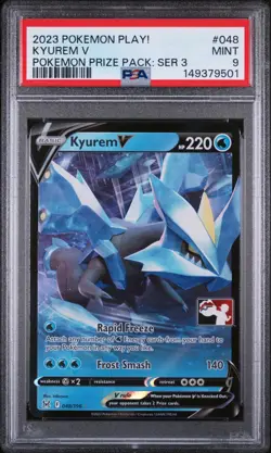 Pokemon Kyurem V Ultra Rare Holo Prize Pack Series Cards 048/196 PSA 9 - Image 1