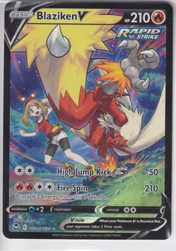 Blaziken V - TG14/TG30 - Pokemon Silver Tempest Trainer Gallery Holo Card NM - Image 1