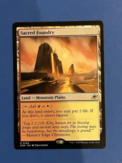 Sacred Foundry Edge of Eternities EOE MTG Magic the Gathering Rare Land 0256 256 - Image 2