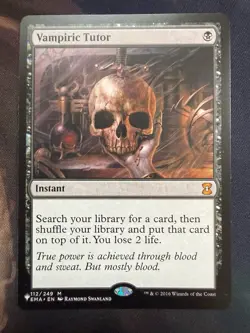 Vampiric Tutor The List Reprints Regular MTG Magic The Gathering LP/NM - Image 1