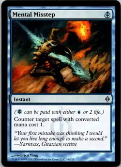 MTG Magic The Gathering Mental Misstep New Phyrexia Played See Scan D - Image 1