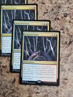 MTG - 4 x Fevered Visions - Playset 4x x4 - Shadows over Innistrad Regular NM - Image 3