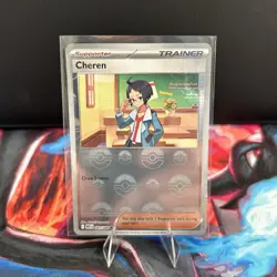 Pokemon TCG Cheren Poke Ball Reverse Holo Black Bolt White Flare 081/086 - Image 1