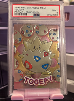 Pokemon TCG TOGEPY Embossed Promo 1999 Japanese Meiji PSA 9 - Image 1