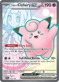 Lillie's Clefairy ex 173/159 Pokemon Sv09: Journey Together Ultra Rare Full Art - Image 1