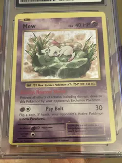 Mew - 53/108 - CGC 8.5 NM/ Mint Evolutions - Holo Rare Pokemon ERROR OFF-CENTER - Image 2