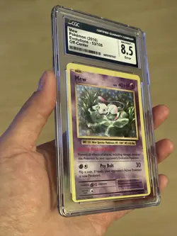 Mew - 53/108 - CGC 8.5 NM/ Mint Evolutions - Holo Rare Pokemon ERROR OFF-CENTER - Image 3