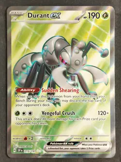 Durant ex 215/191 ⚡ Sv08: Surging Sparks Ultra Rare Holo, Pokemon 2024 (NM) - Image 1