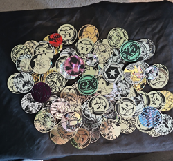Nintendo Pokemon TCG Flip Coin Lot of 86 Multicolor Holofoil Yokohama Japan. - Image 1
