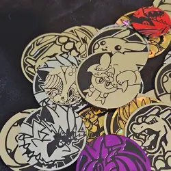 Nintendo Pokemon TCG Flip Coin Lot of 86 Multicolor Holofoil Yokohama Japan. - Image 2