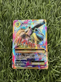 Pokemon M Blastoise EX Mega Evolutions Full Art Ultra Rare Holo 102/108 - Image 1