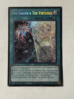Yu-Gi-Oh! The Fallen & the Virtuous CH01-EN019 Holo 1st Ed Spell Konami - Image 1