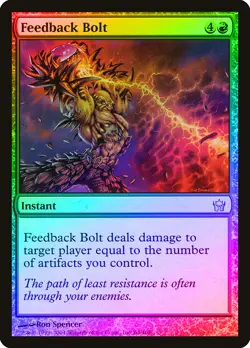 Feedback Bolt FOIL Fifth Dawn HEAVILY PLD Red Uncommon MAGIC MTG CARD ABUGames - Image 1