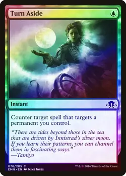 Turn Aside FOIL Eldritch Moon HEAVILY PLD Blue Common MAGIC MTG CARD ABUGames - Image 1