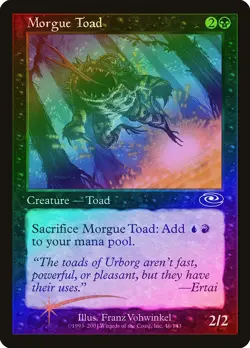 Morgue Toad FOIL Planeshift PLD Black Common MAGIC GATHERING CARD ABUGames - Image 1