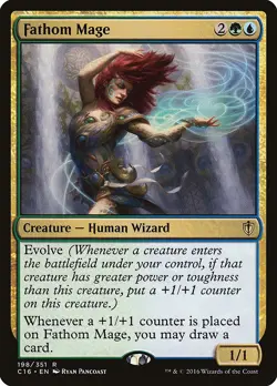 Fathom Mage Commander 2016 NM Blue Green Rare MAGIC GATHERING CARD ABUGames - Image 1