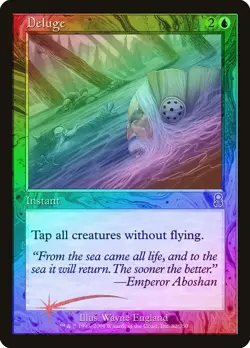 Deluge FOIL Odyssey HEAVILY PLD Blue Uncommon MAGIC THE GATHERING CARD ABUGames - Image 1