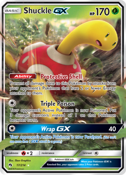 Shuckle GX 17/214 Holo GX Rare Lost Thunder Pokemon Near Mint - Image 1