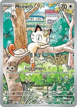 NM-Mint Meowth - 106/094 - Illustration Rare Pokemon Phantasmal Flames - Image 1