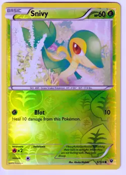 Snivy Common XY - Fates Collide 5/124 NM Reverse Holo Pokemon TCG - Image 1