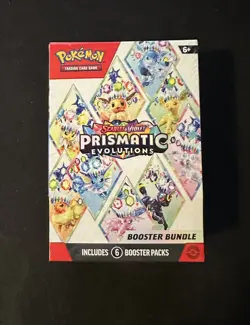 Pokemon Scarlet and Violet Prismatic Evolutions Booster Bundle Box 6 Packs - Image 1