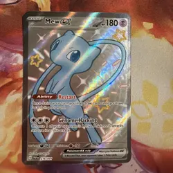 Pokemon Mew EX Full Art Holo 216/091 SV Paldean Fates 180 HP - Image 1