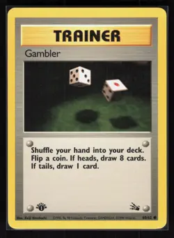 Gambler 1st Edition Common Pokemon Fossil 60/62 MP - Image 1