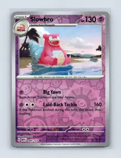 Slowbro 080/165 Uncommon 151 Pokemon Reverse Holo Near Mint - Image 1