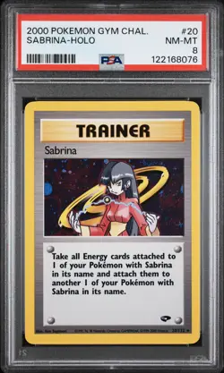 2000 POKEMON GYM CHALLENGE #20 SABRINA-HOLO PSA 8 - Image 1
